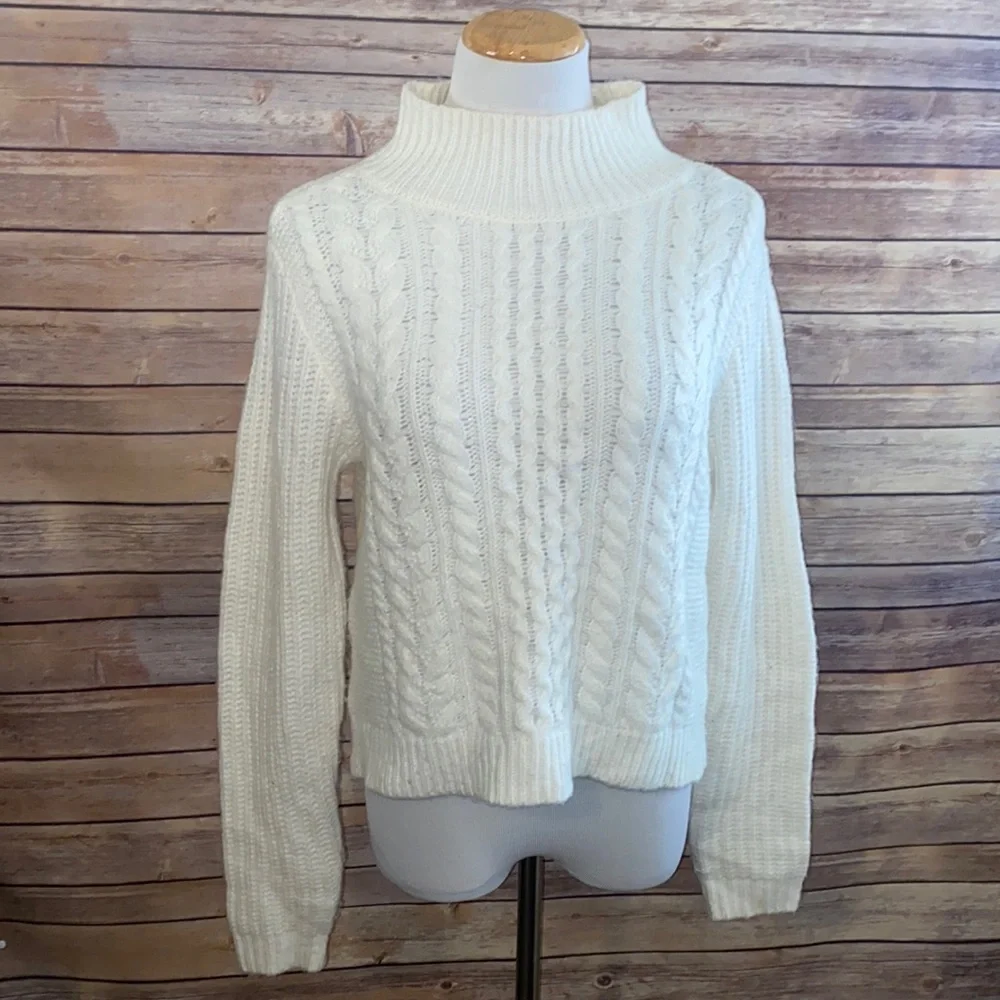 🎈Sale🎈Loft Cable Knit Turtleneck Sweater Size Small - Picture 1 of 5